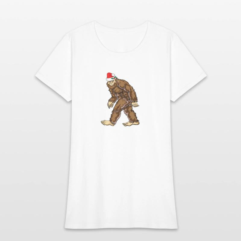 Bigfoot Christmas Shirt Boys Kids Youth Women Men