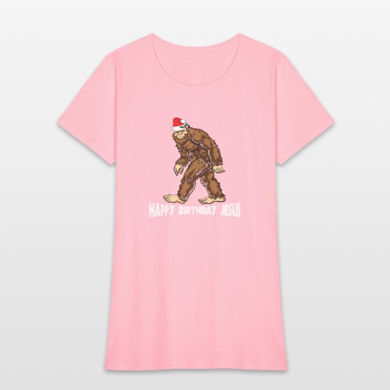 Bigfoot Christmas Shirt Boys Kids Youth Women Men
