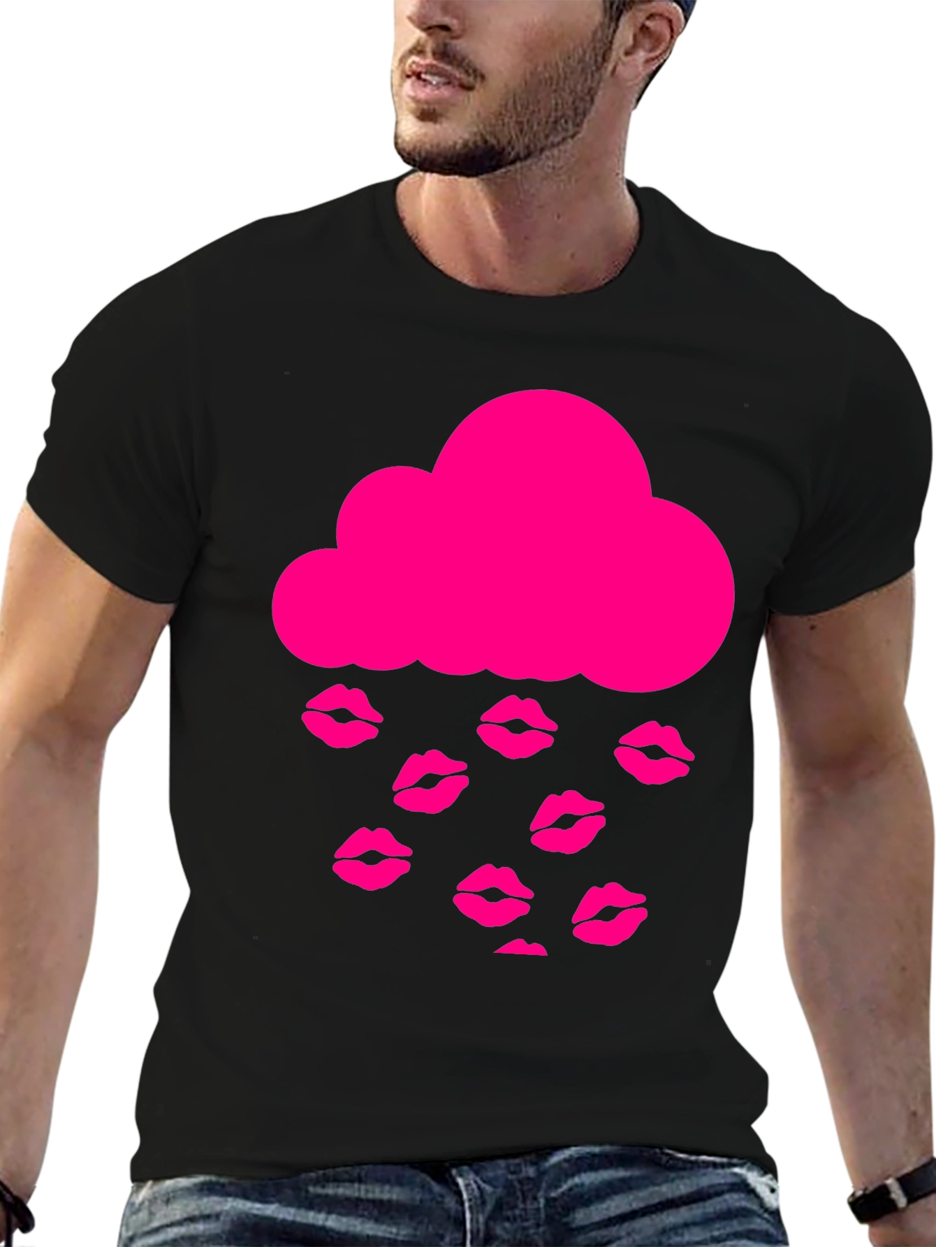 Kiss Rain Cloud T-Shirt - Black