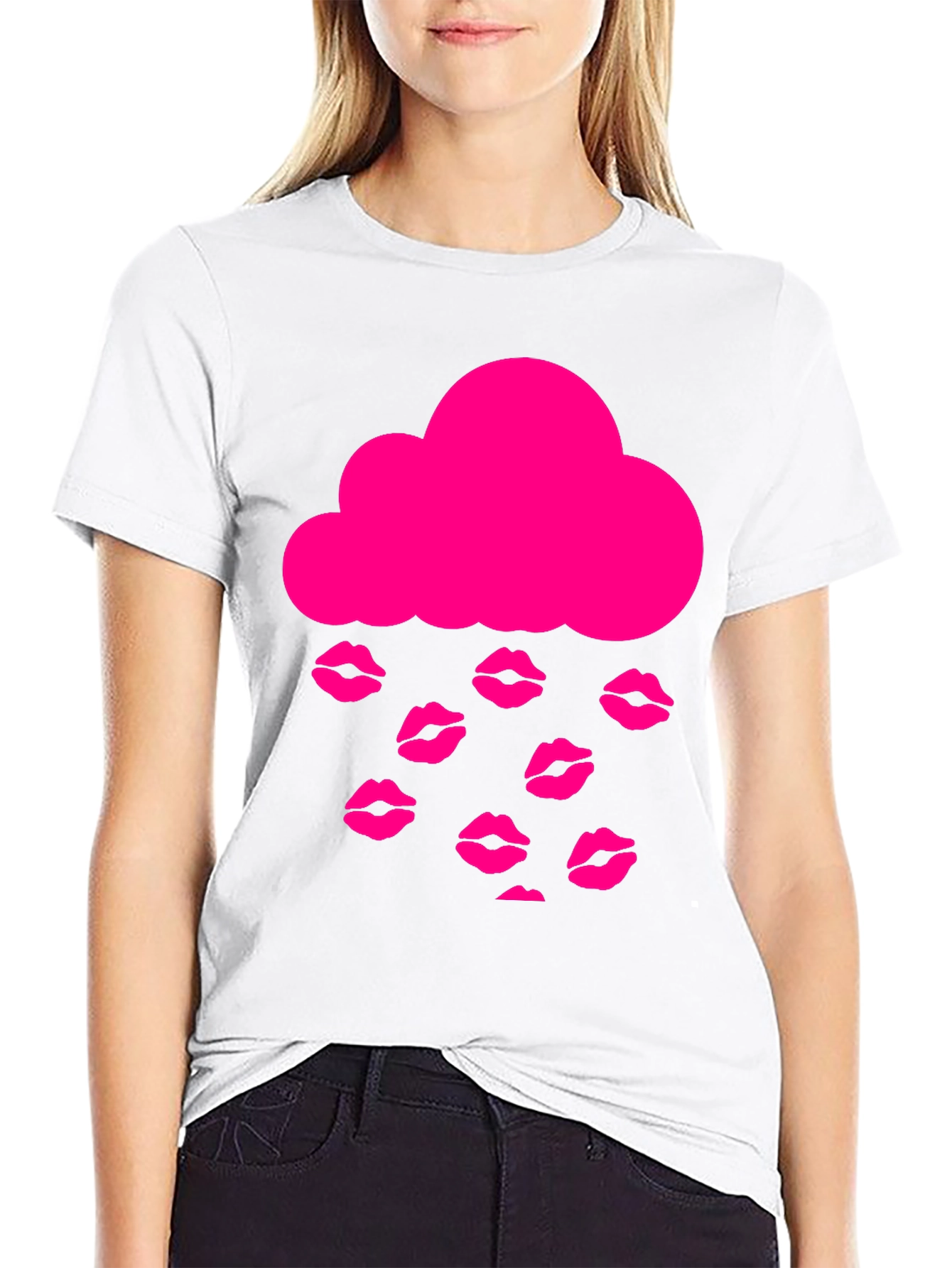 Kiss Rain Cloud T-Shirt - Black