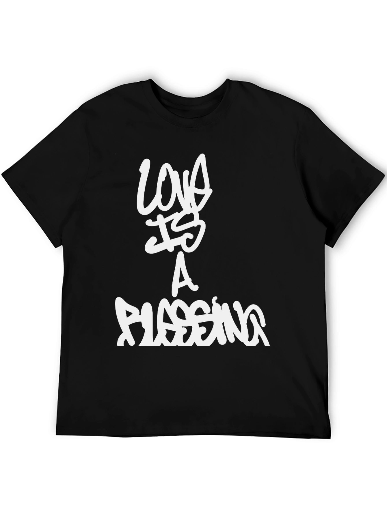 Love Is a Blessing Black Graphic Tee