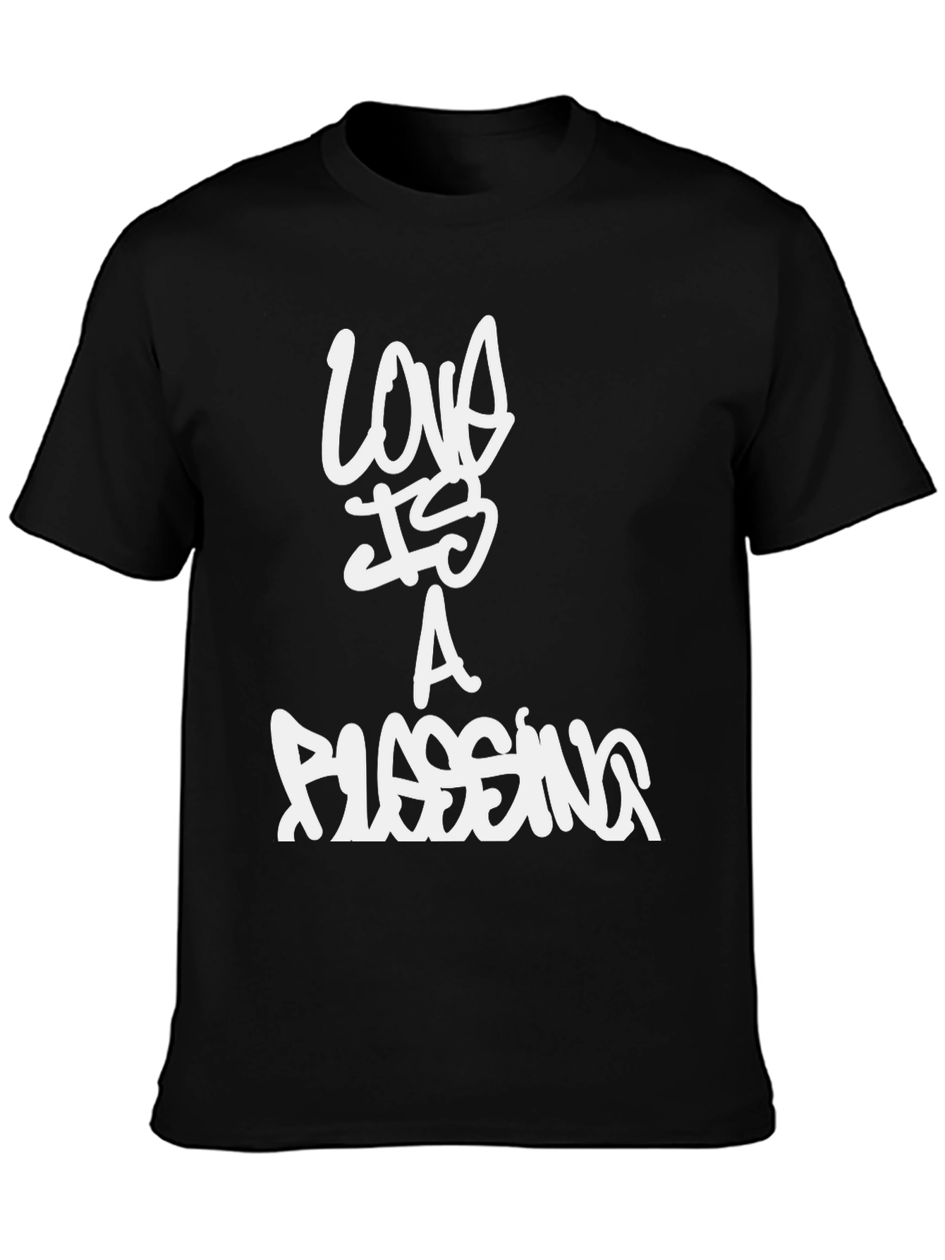 Love Is a Blessing Black Graphic Tee
