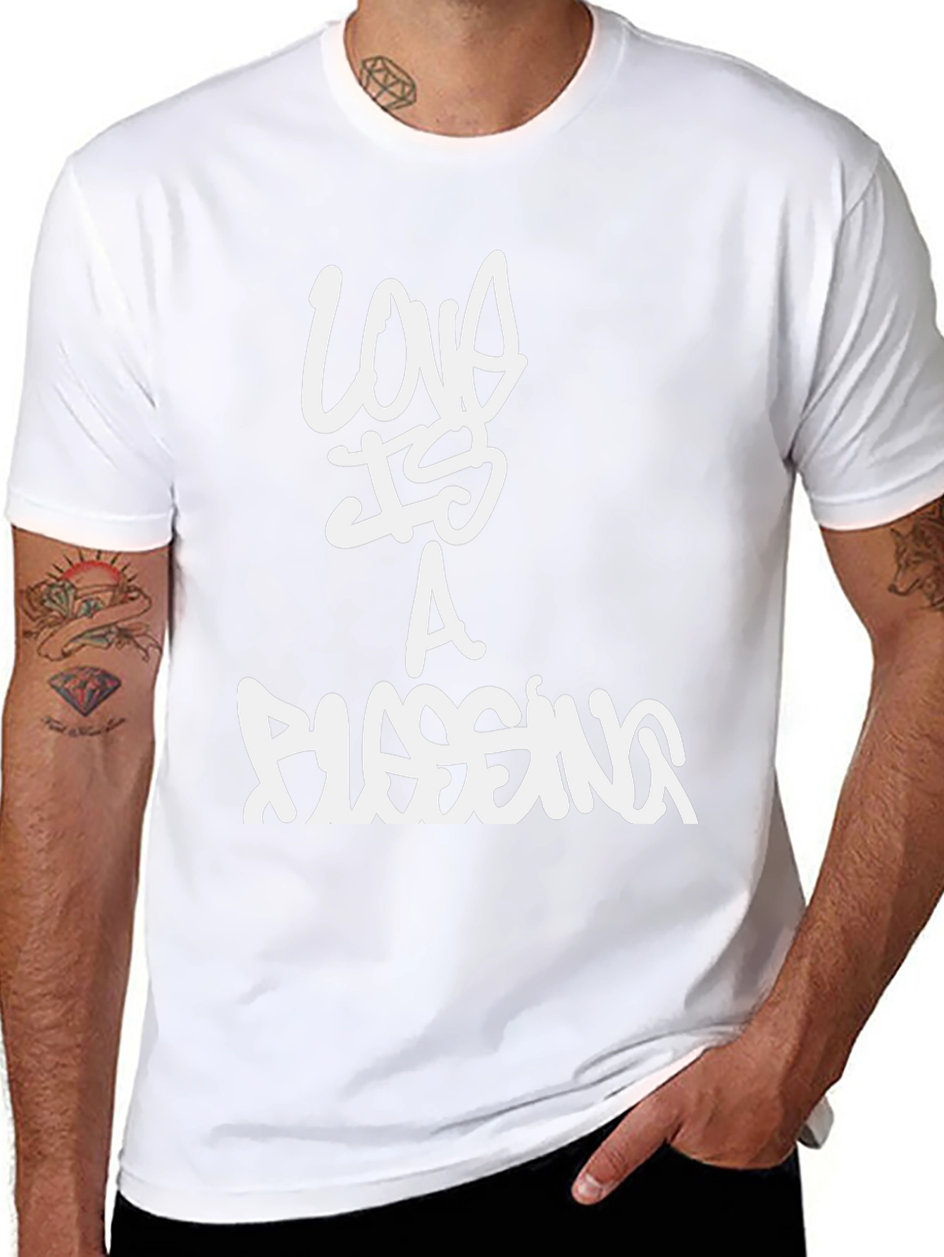 Love Is a Blessing Black Graphic Tee