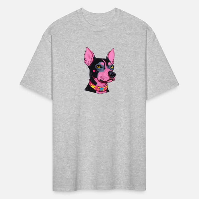 black and pink dog with yellow eyes Punk Rock