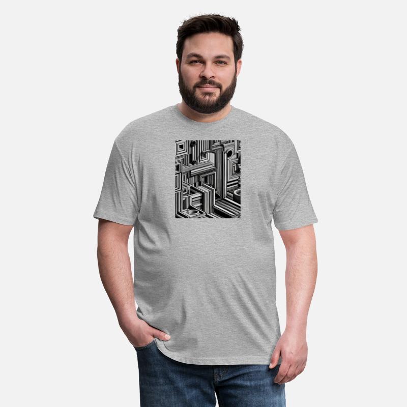 Black and White Abstract Industrial Pattern