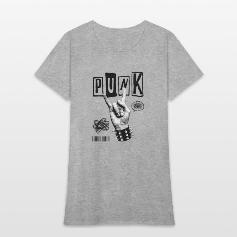 Black Punk Rock Streetwear T-Shirt – Vintage Hand