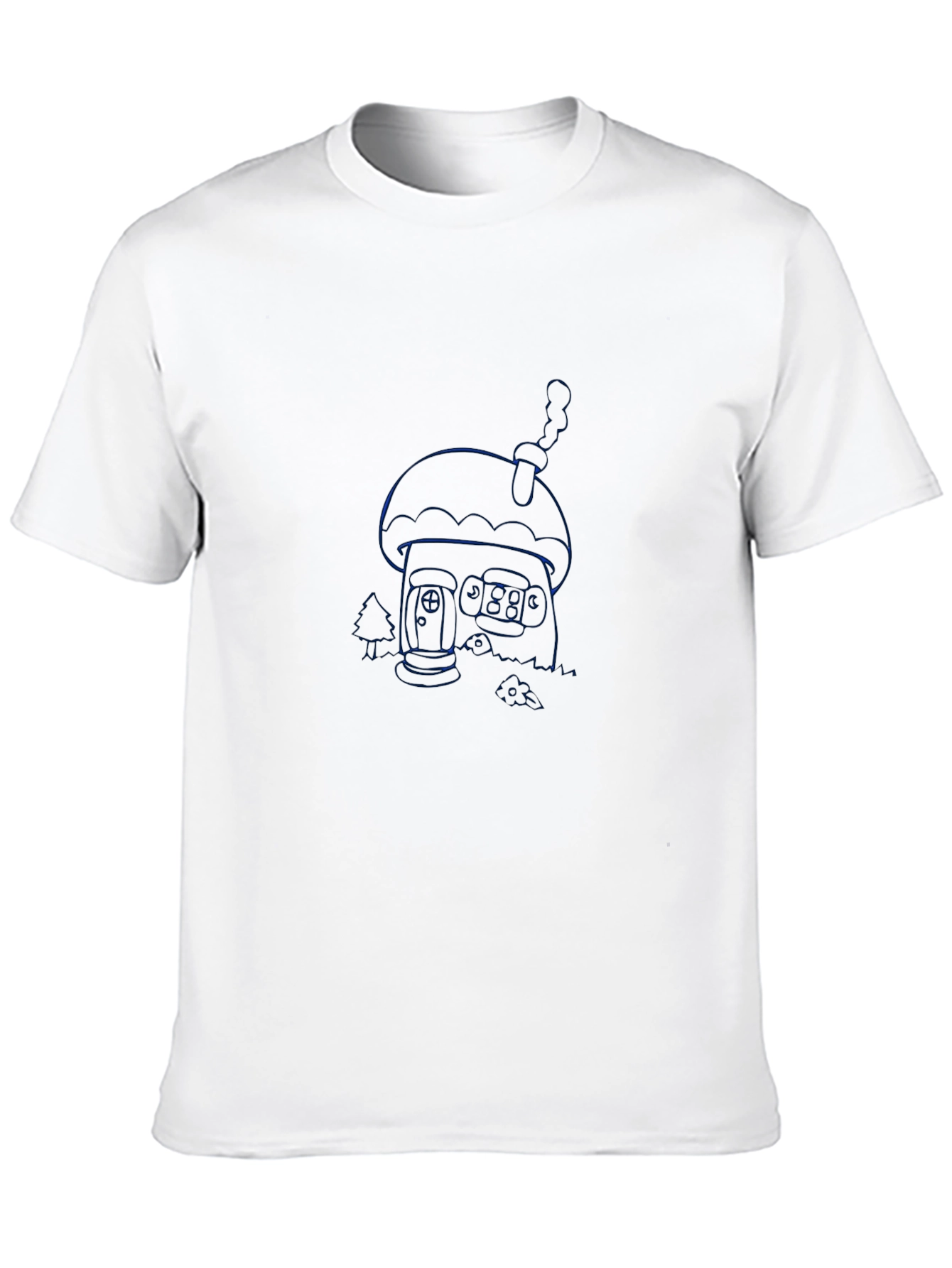 Mens Black Graphic T-Shirt - Unique Blue Design