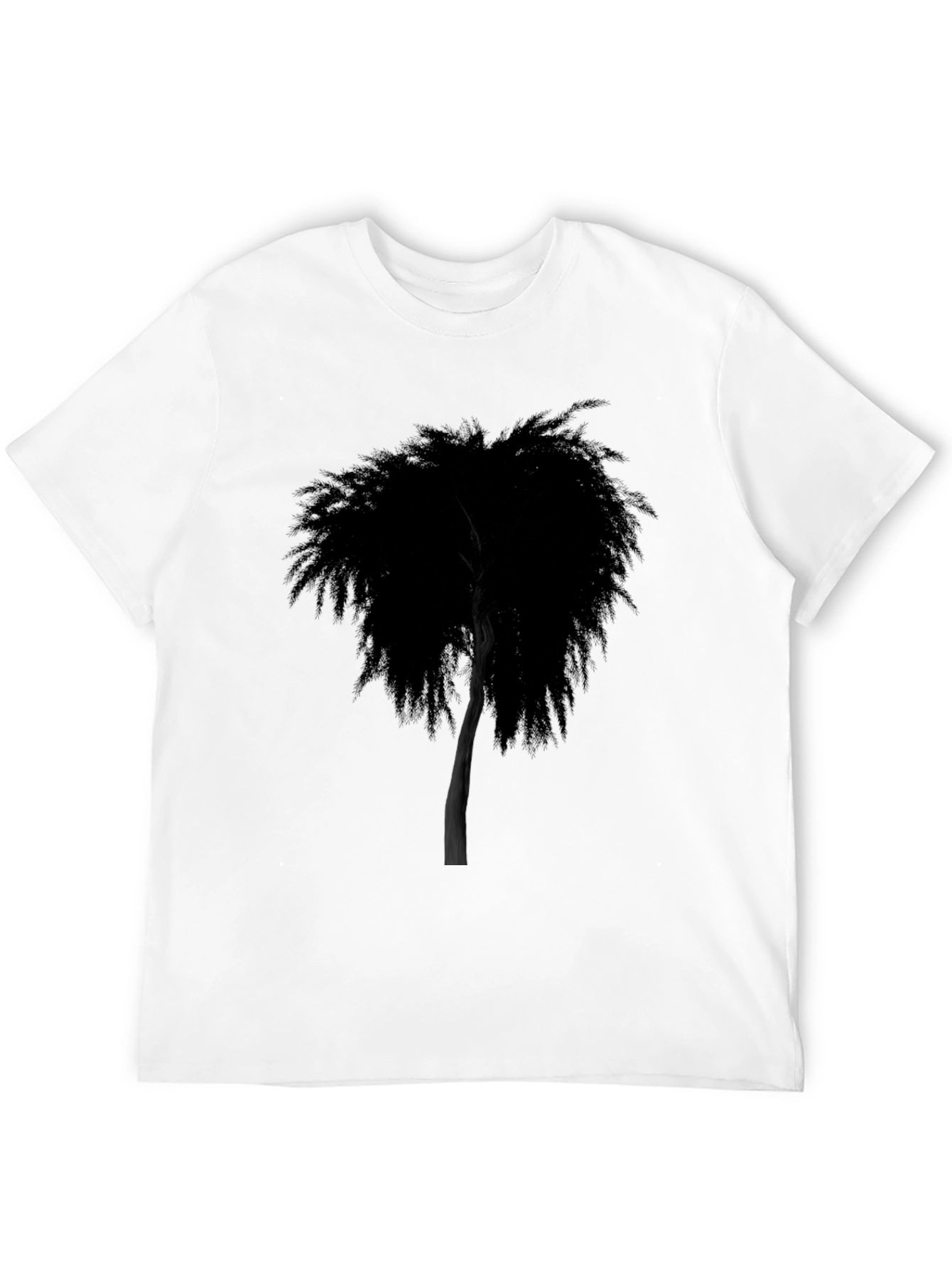 Modern Tree Graphic Black T-Shirt