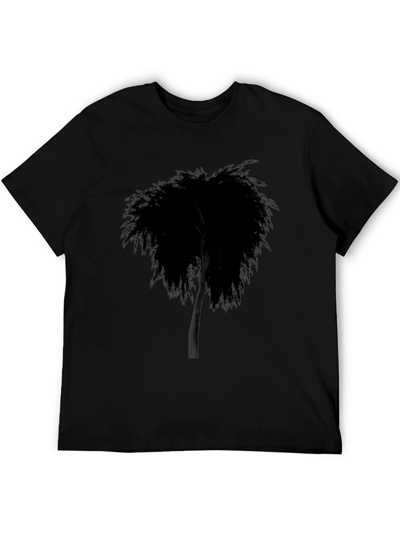 Modern Tree Graphic Black T-Shirt