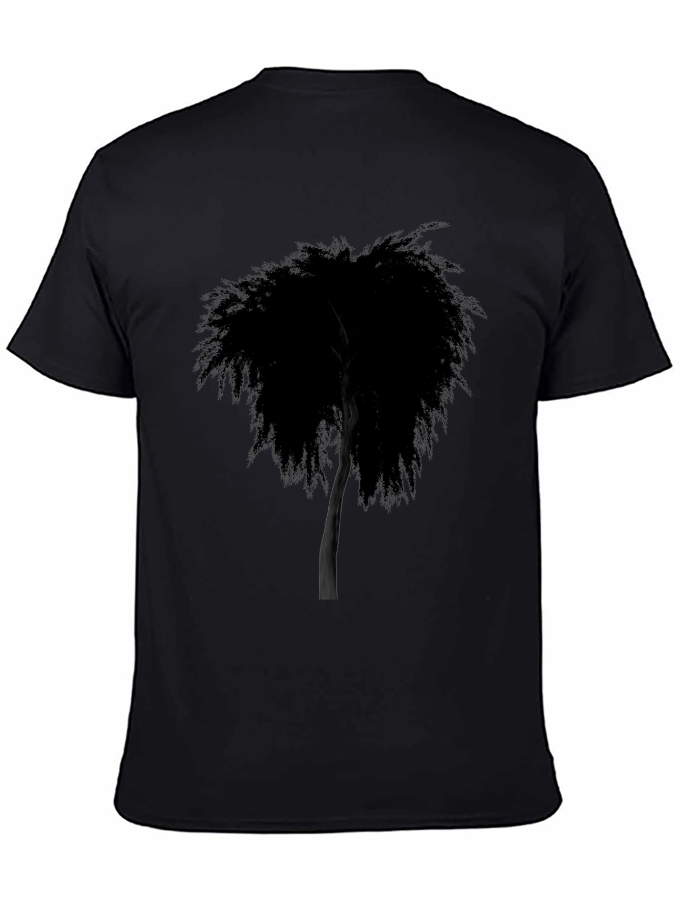 Modern Tree Graphic Black T-Shirt