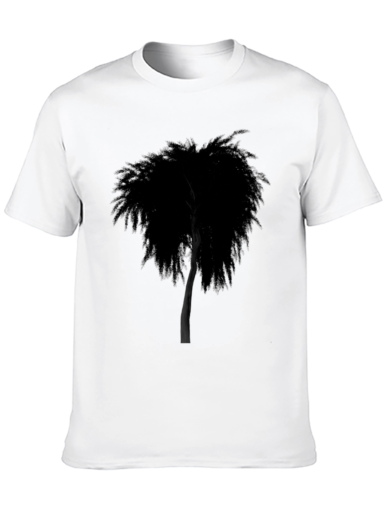 Modern Tree Graphic Black T-Shirt