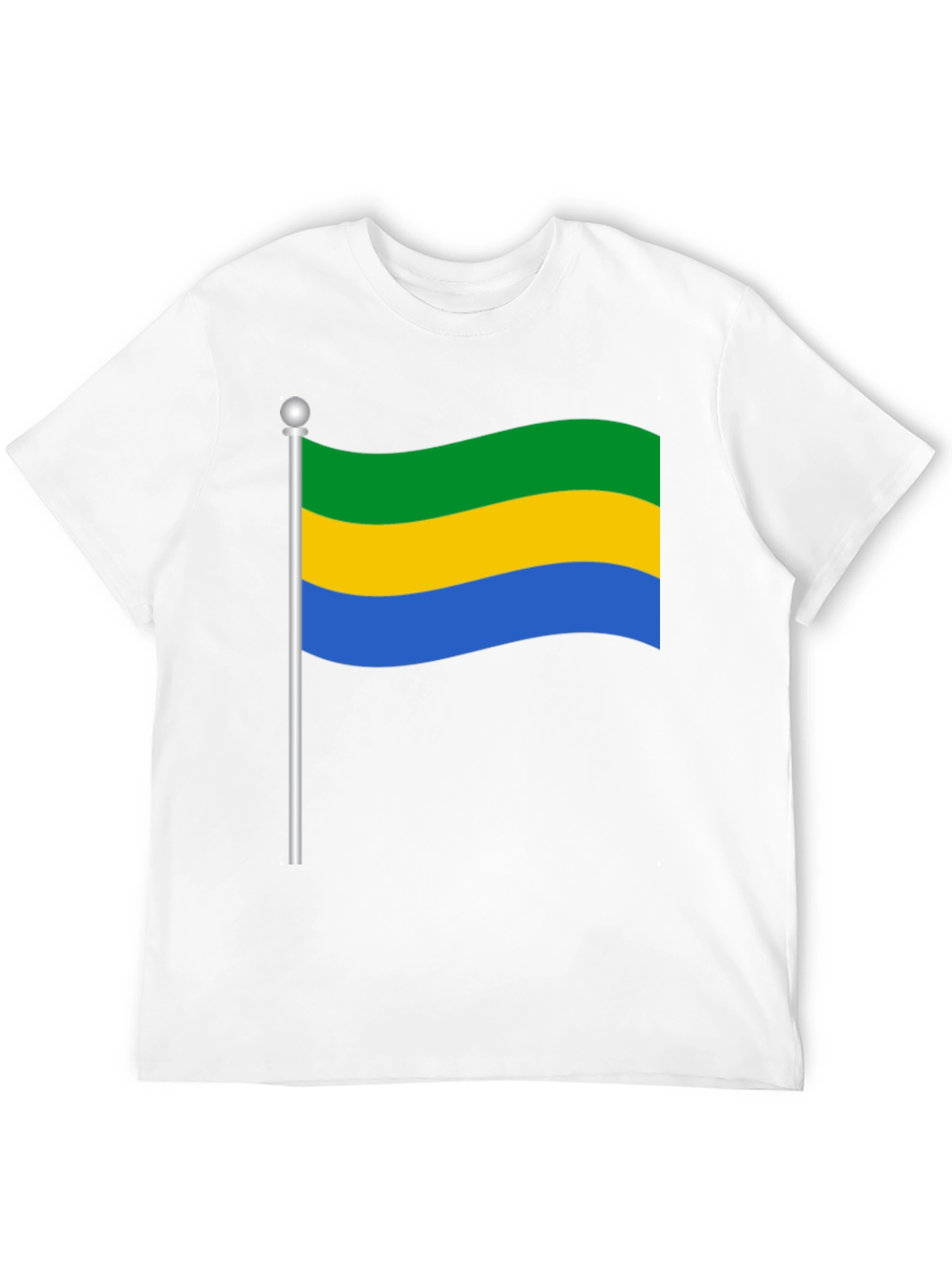 Gabon Flag Graphic Tee - Black T-Shirt