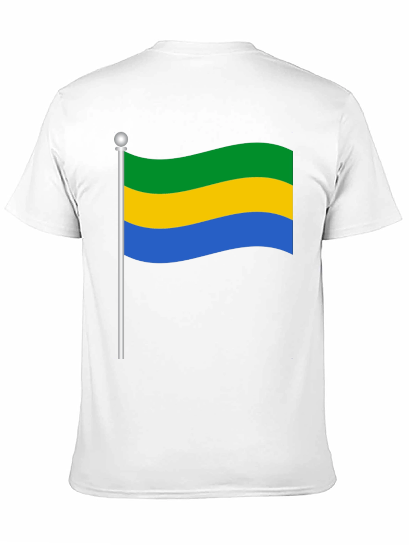 Gabon Flag Graphic Tee - Black T-Shirt