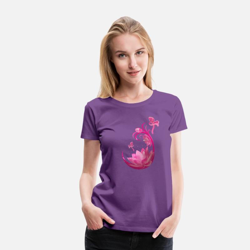 Breast Cancer Motivation Fighter Lotus Flower