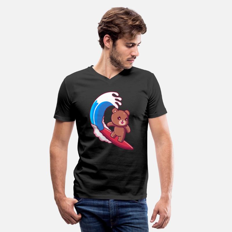 brown bear surfing summer vacation