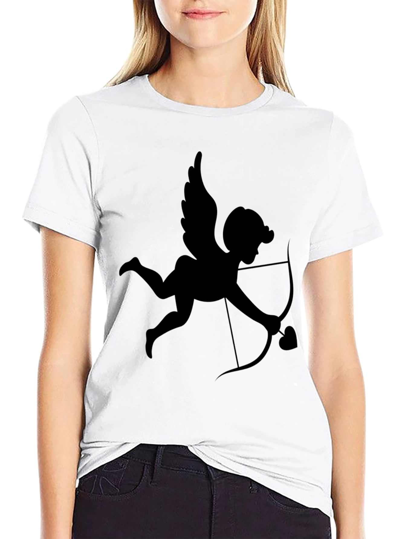 Cupid Graphic Tee - Black Valentines Day Shirt