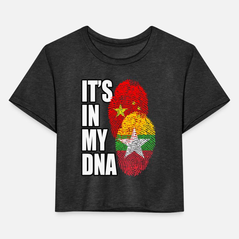 Burmese And Chinese Mix Heritage DNA Flag