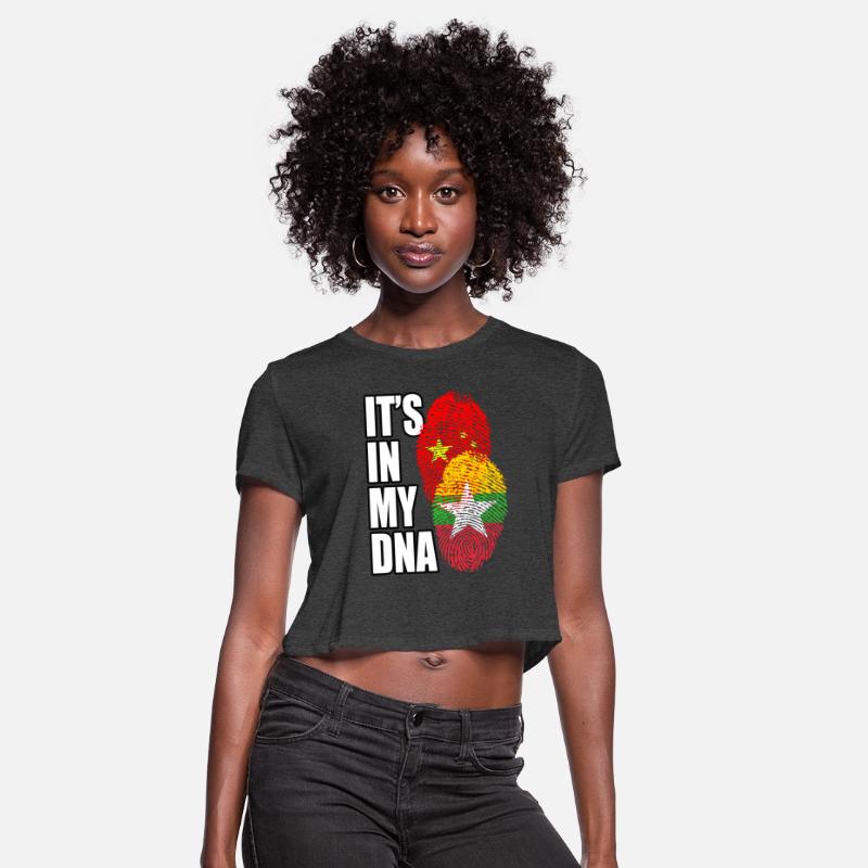 Burmese And Chinese Mix Heritage DNA Flag