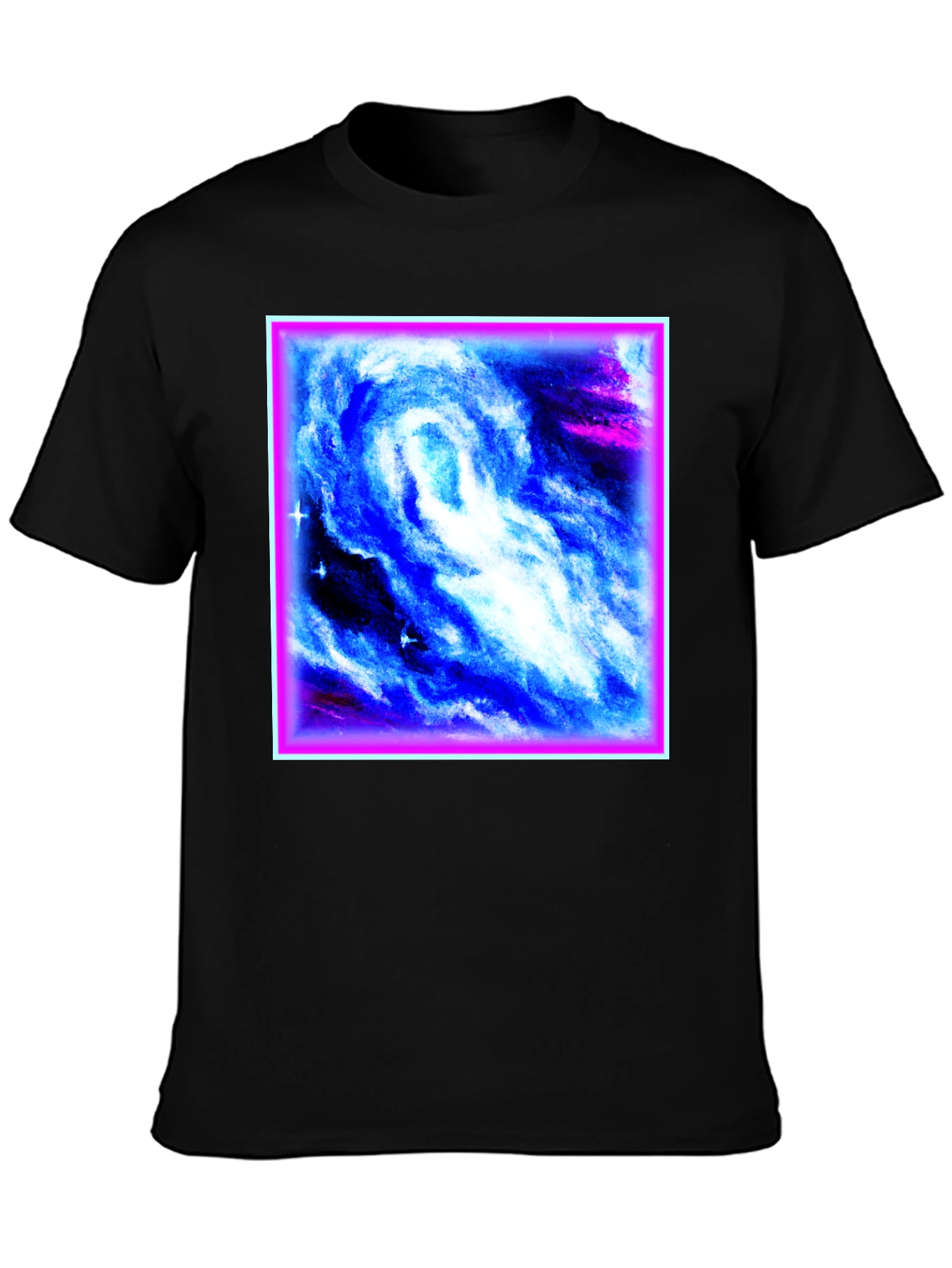 Nebula Galaxy Graphic Black T-Shirt