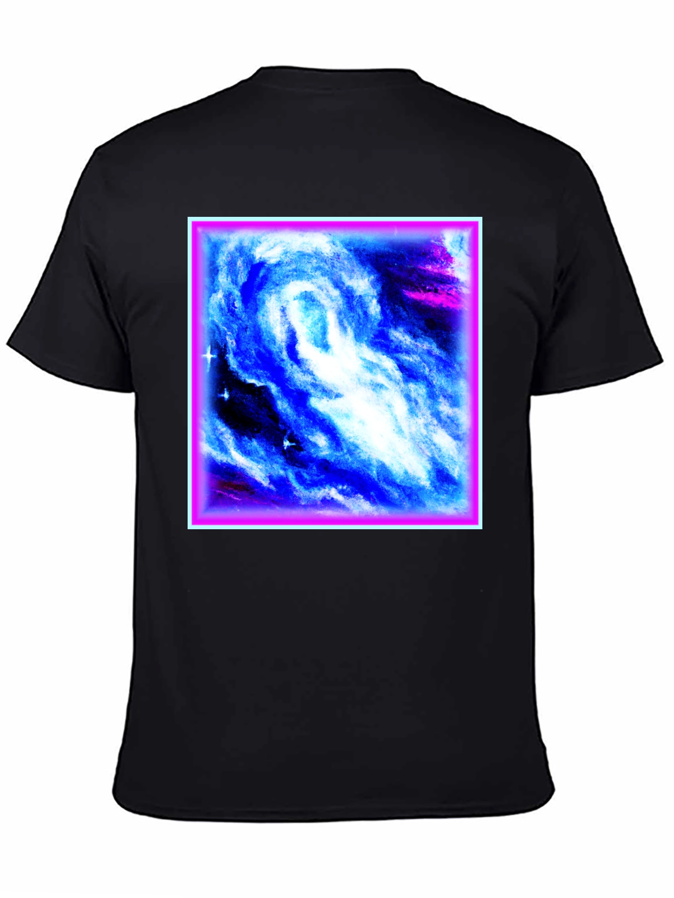 Nebula Galaxy Graphic Black T-Shirt