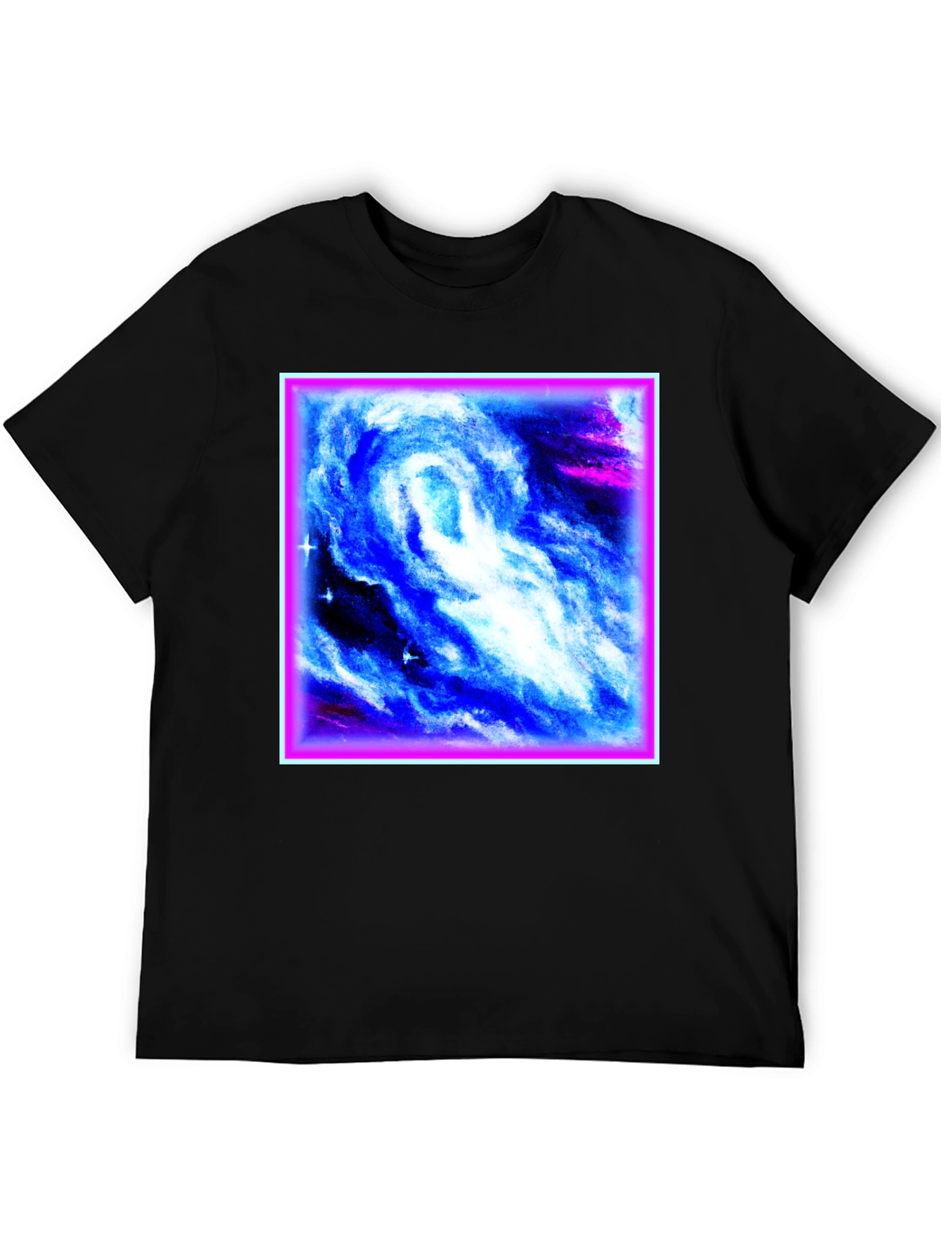 Nebula Galaxy Graphic Black T-Shirt