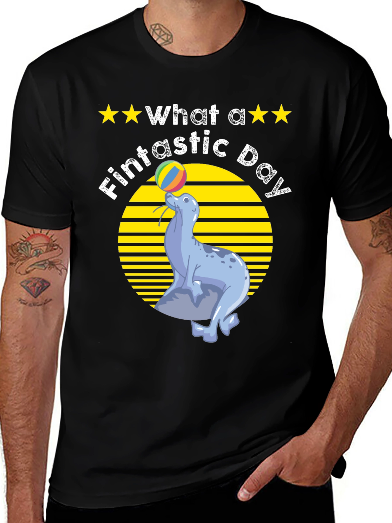 Fintastic Day Seal Graphic T-Shirt