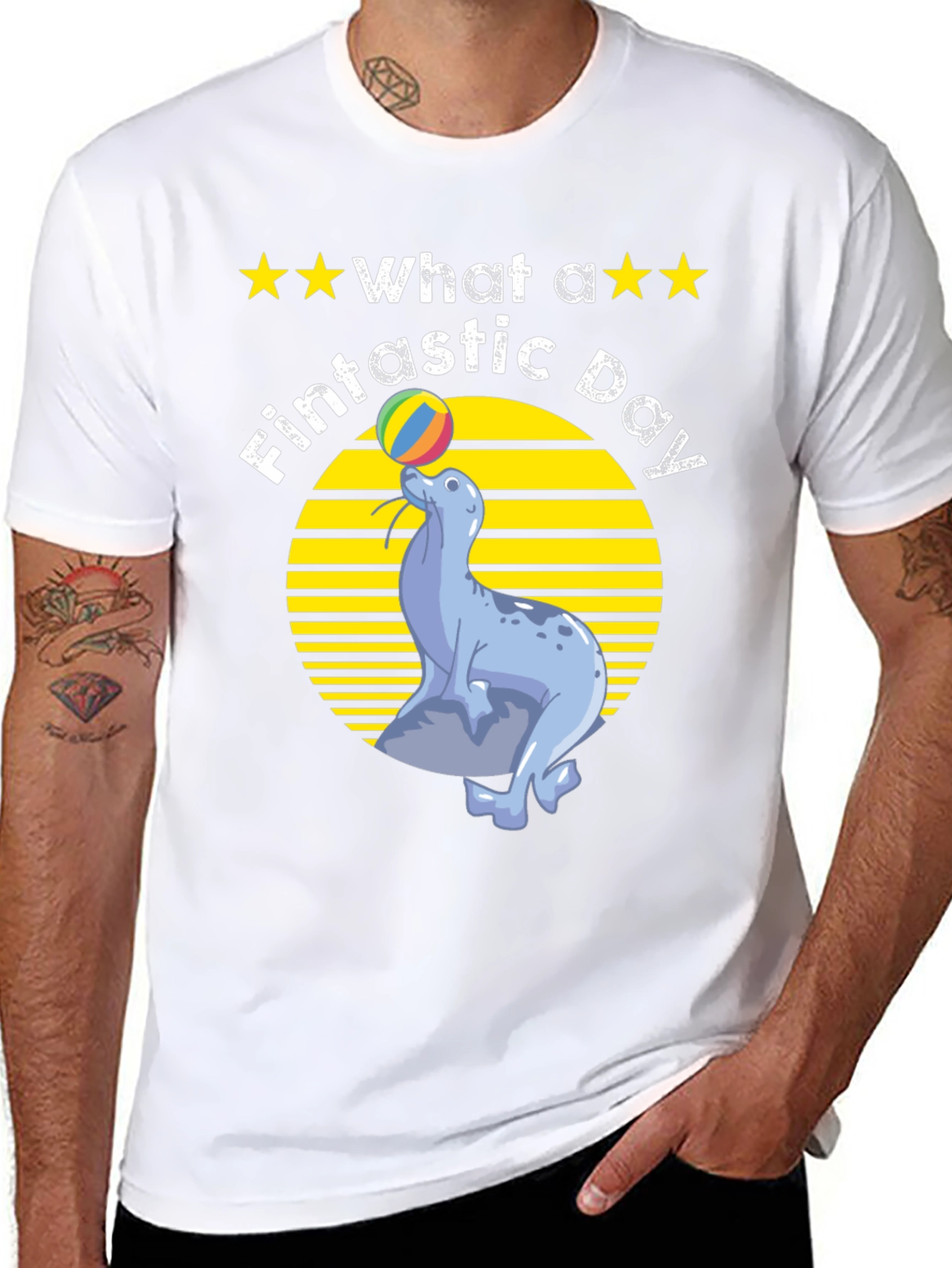 Fintastic Day Seal Graphic T-Shirt