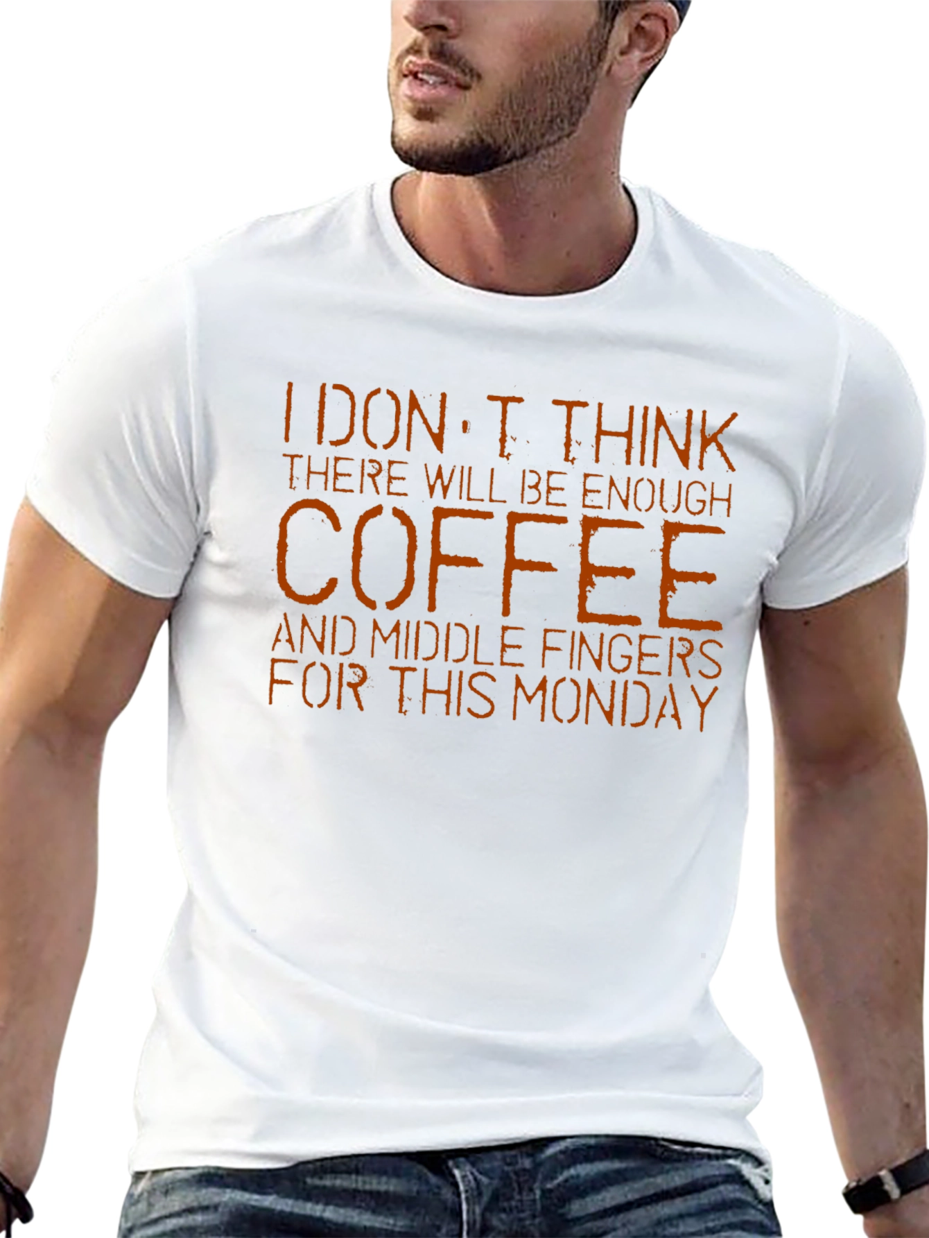 Coffee & Middle Fingers T-Shirt - Monday Mood
