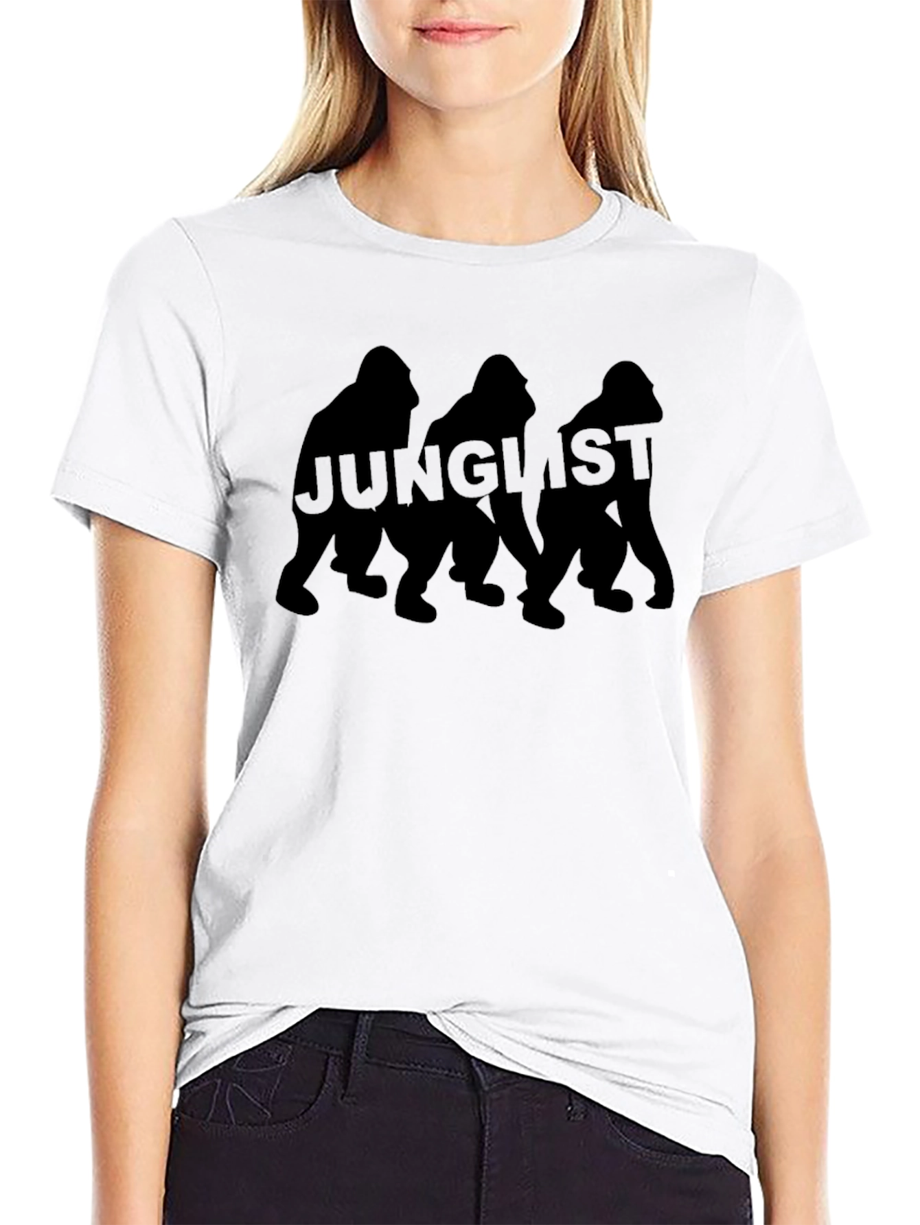 Junglist Gorilla Graphic T-Shirt - Black