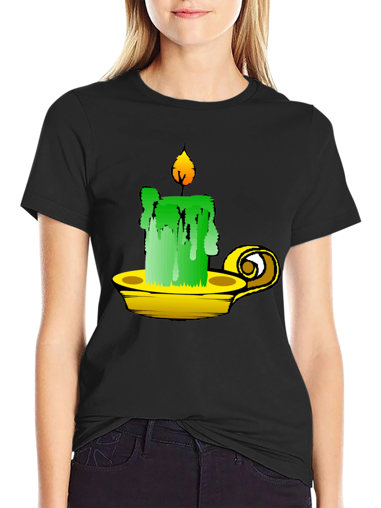 Whimsical Candle T-Shirt - Unique Graphic Tee