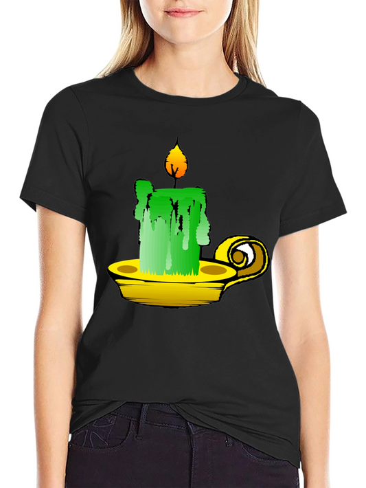 Whimsical Candle T-Shirt - Unique Graphic Tee