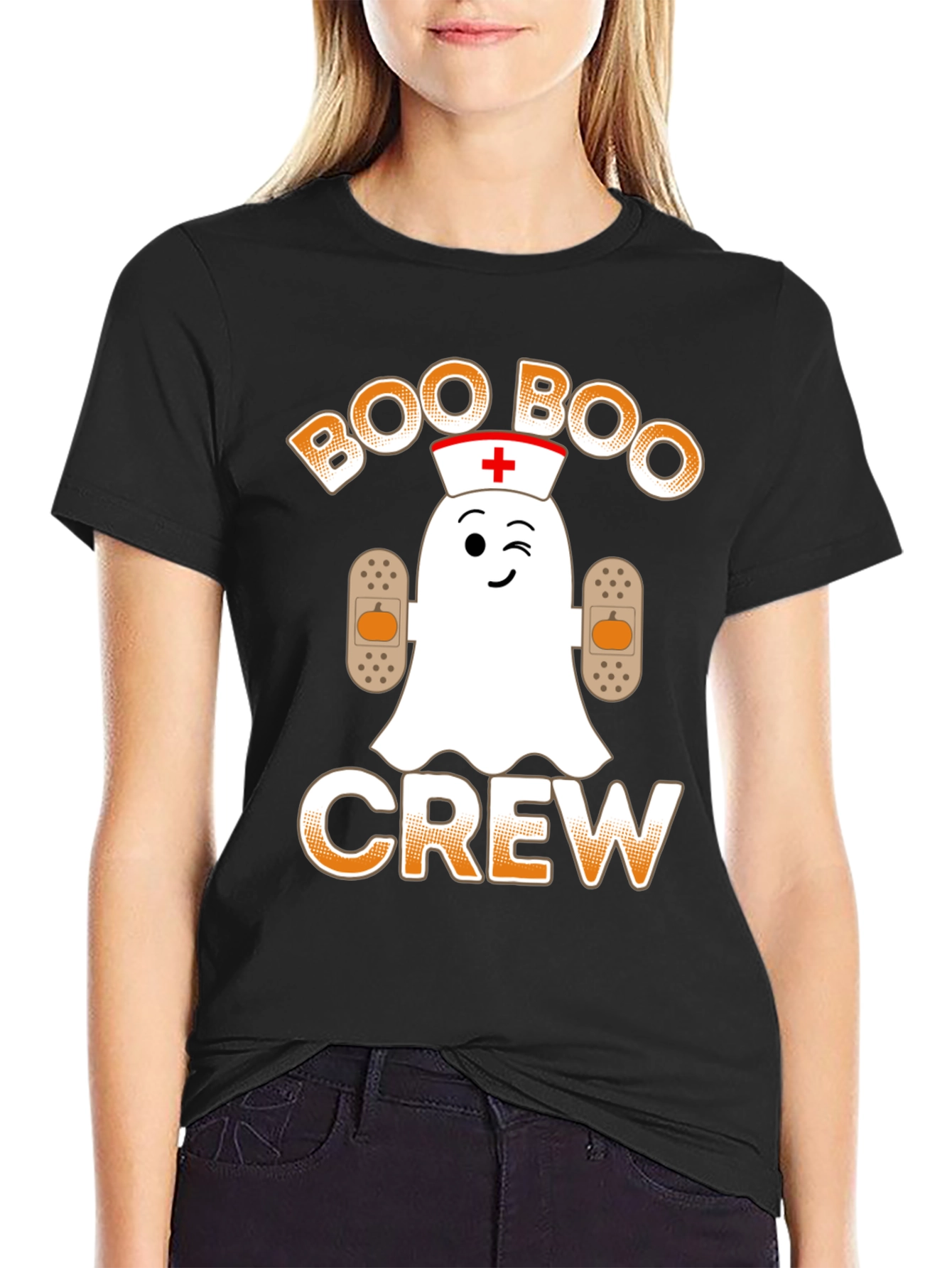 Boo Boo Crew Halloween Nurse Ghost T-Shirt