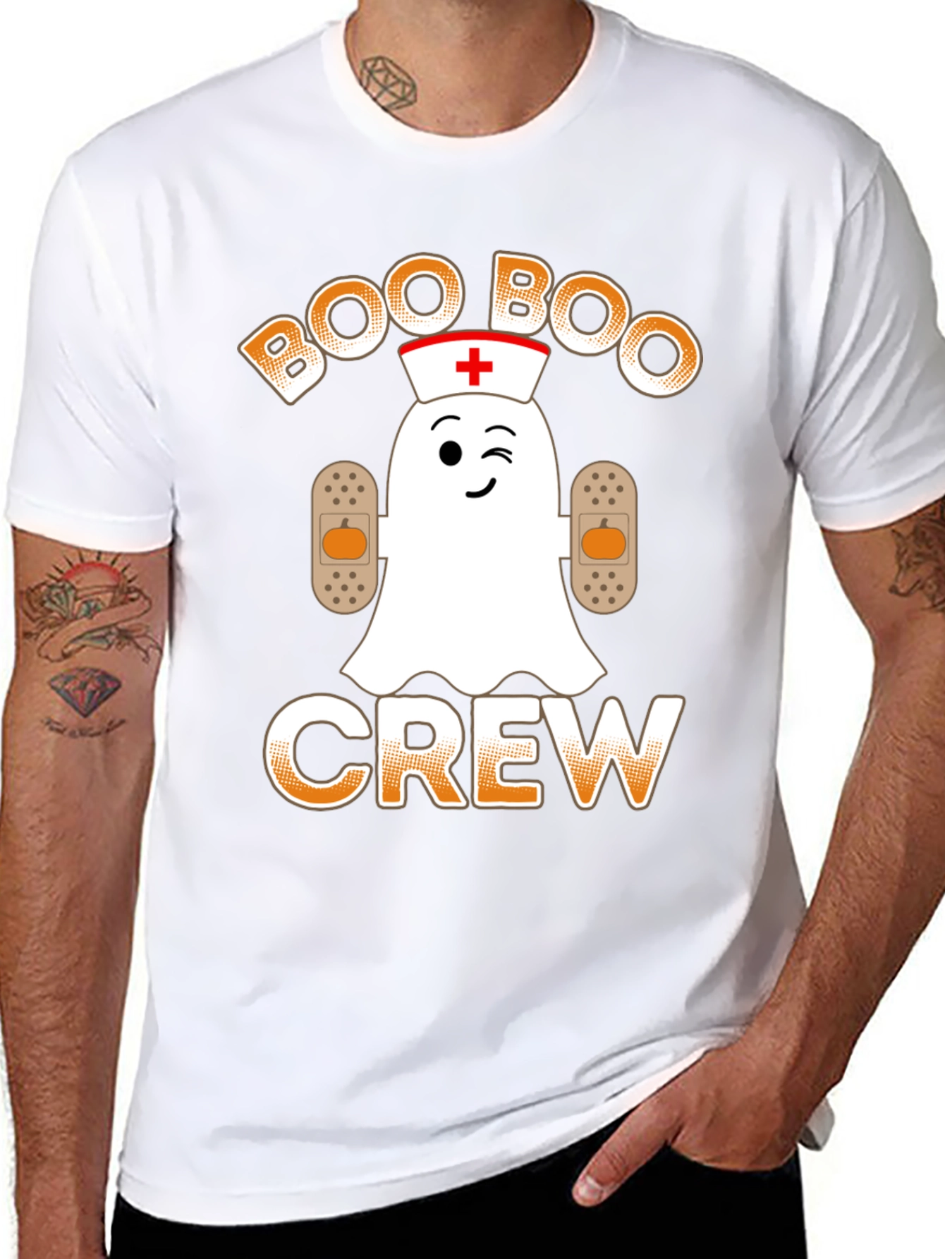 Boo Boo Crew Halloween Nurse Ghost T-Shirt