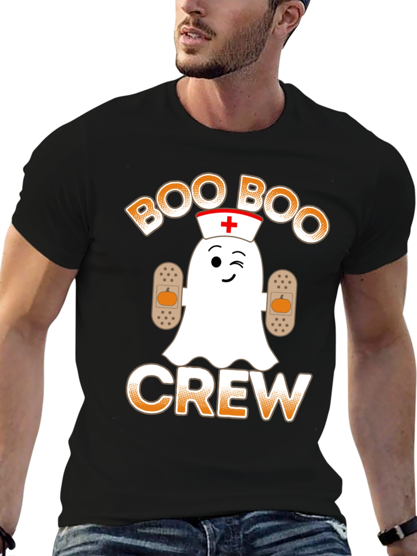 Boo Boo Crew Halloween Nurse Ghost T-Shirt