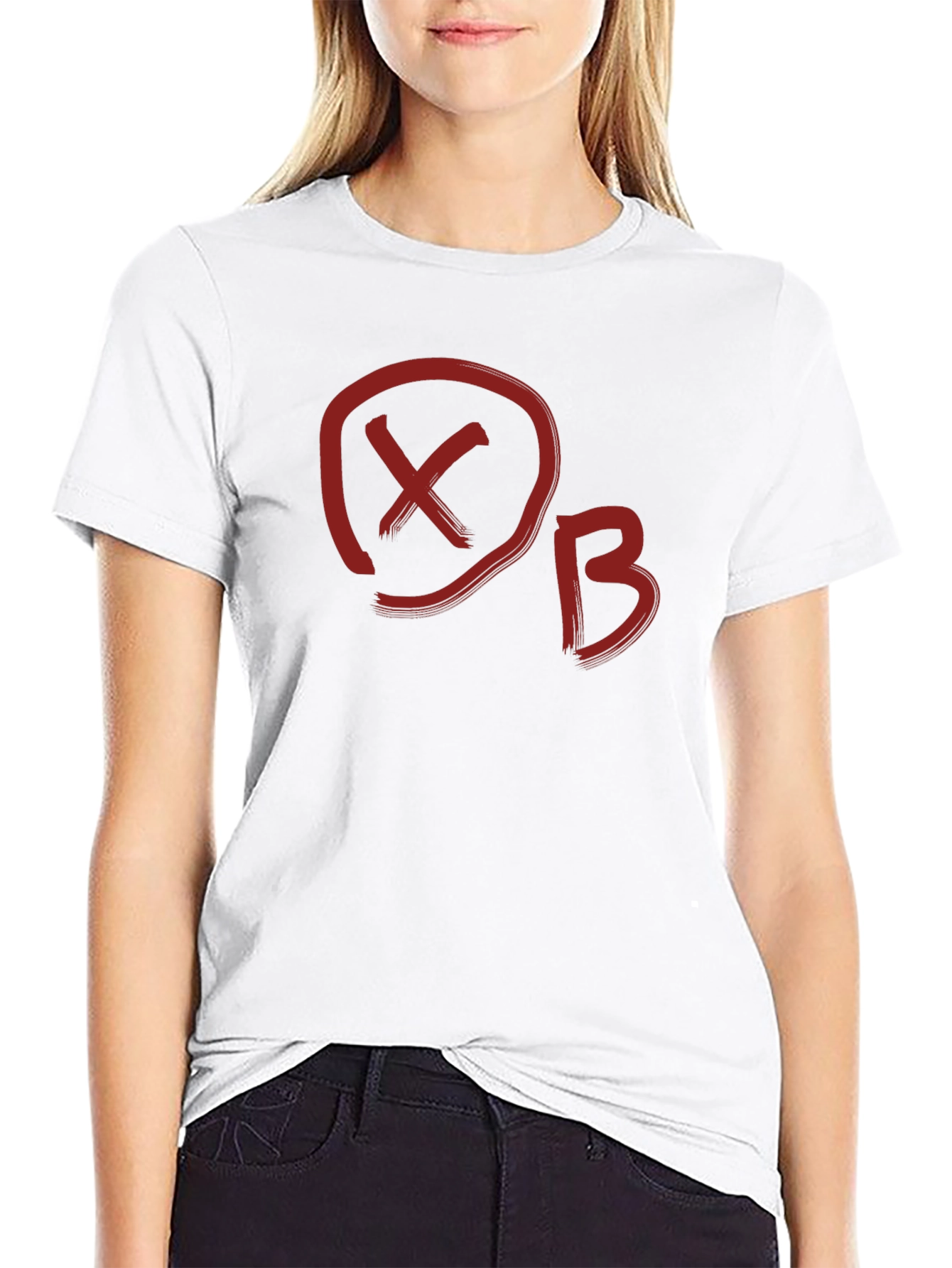XB Red Graphic Black T-Shirt