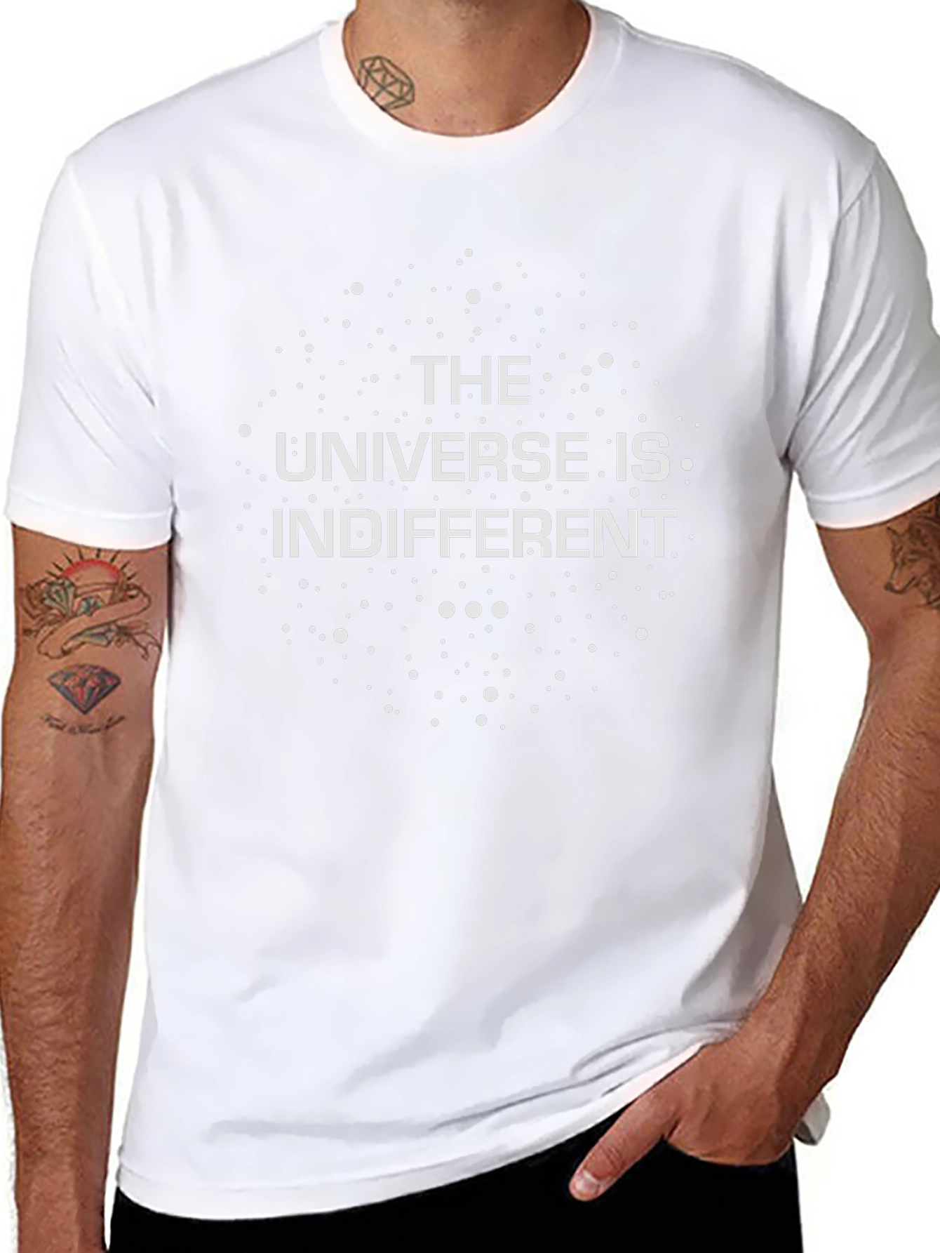 Universe Is Indifferent Black T-Shirt