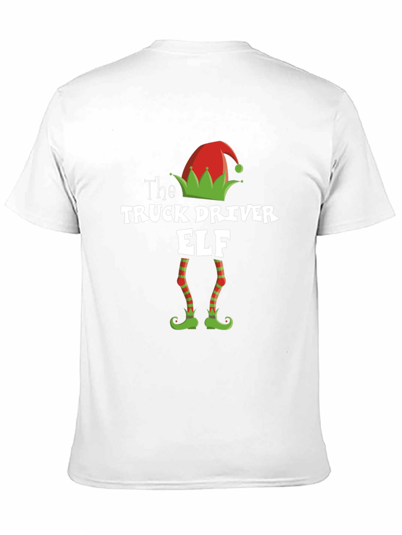 Truck Driver Elf Christmas Holiday T-Shirt