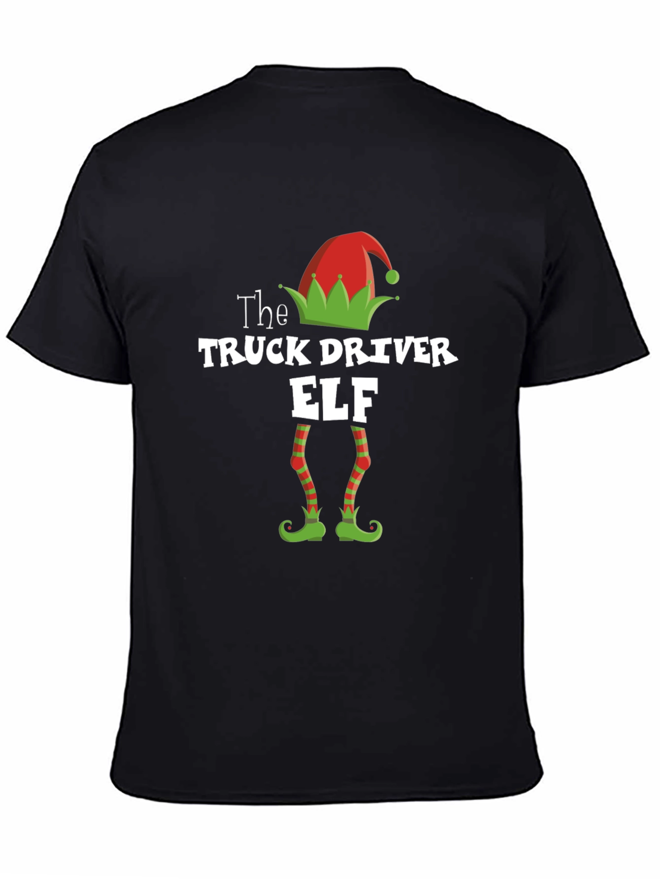 Truck Driver Elf Christmas Holiday T-Shirt