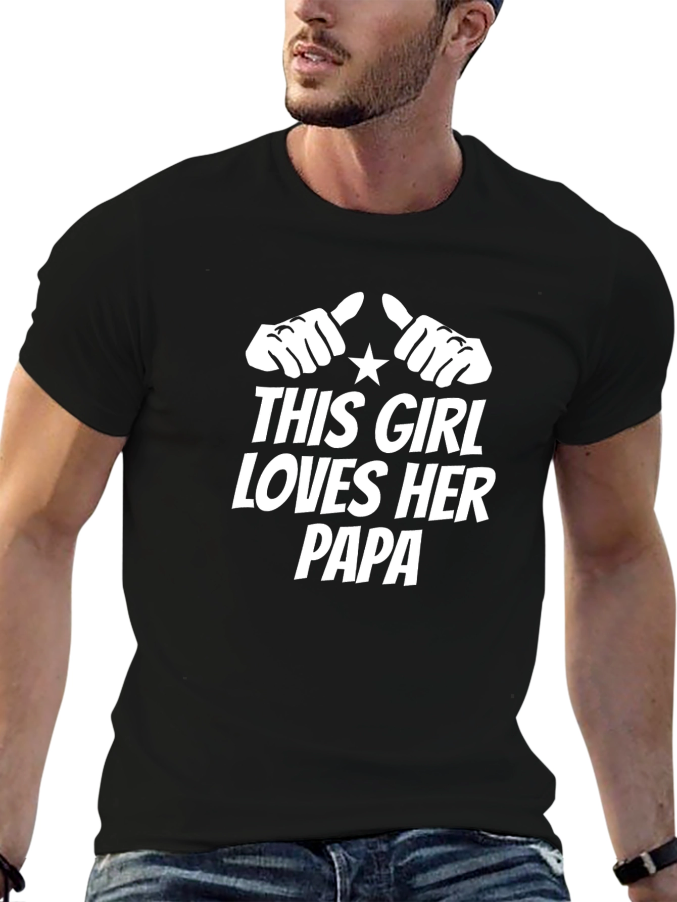 This Girl Loves Her Papa Graphic Tee
