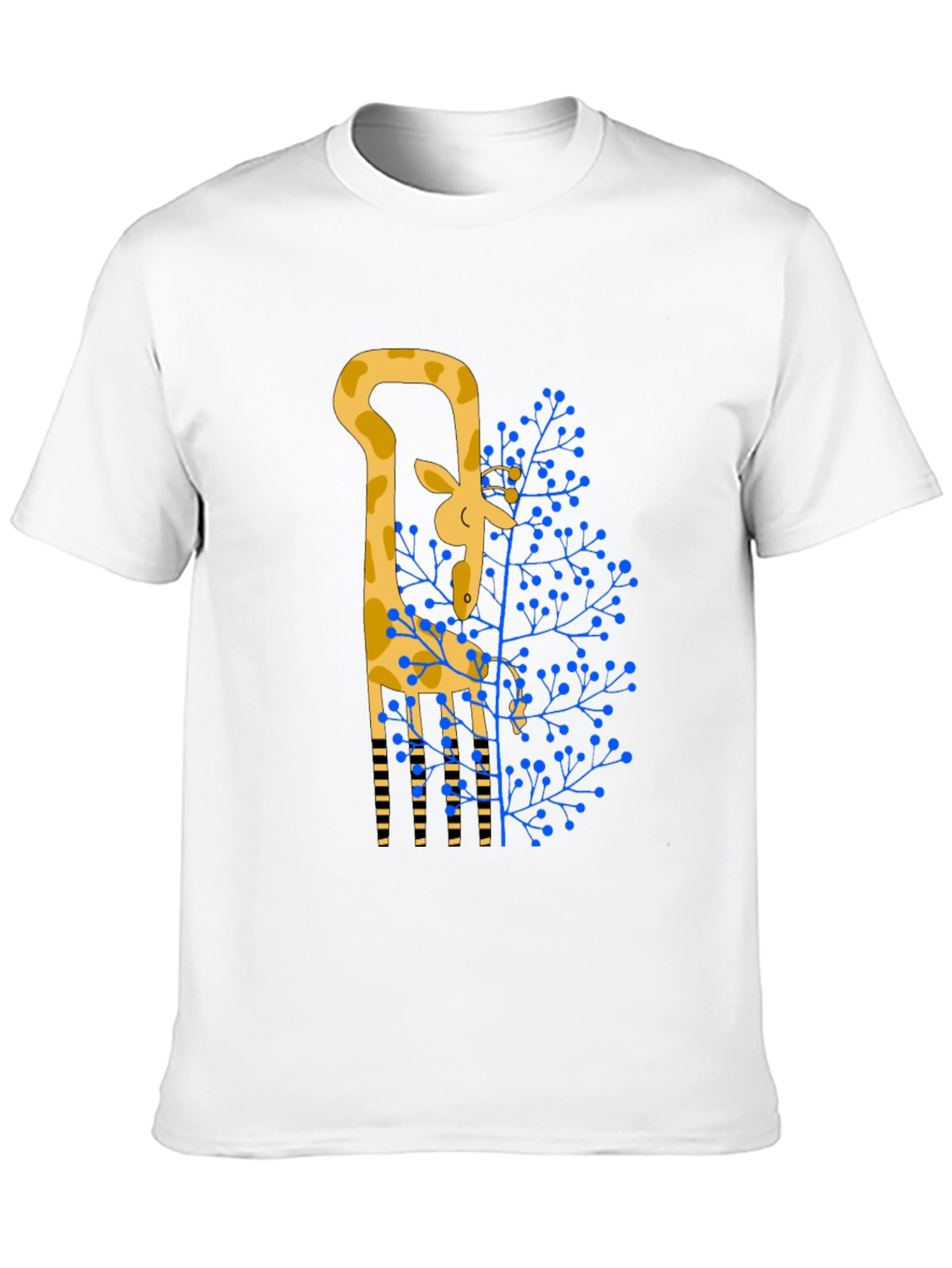 Giraffe Graphic Print Tee - Stylish Black T-Shirt