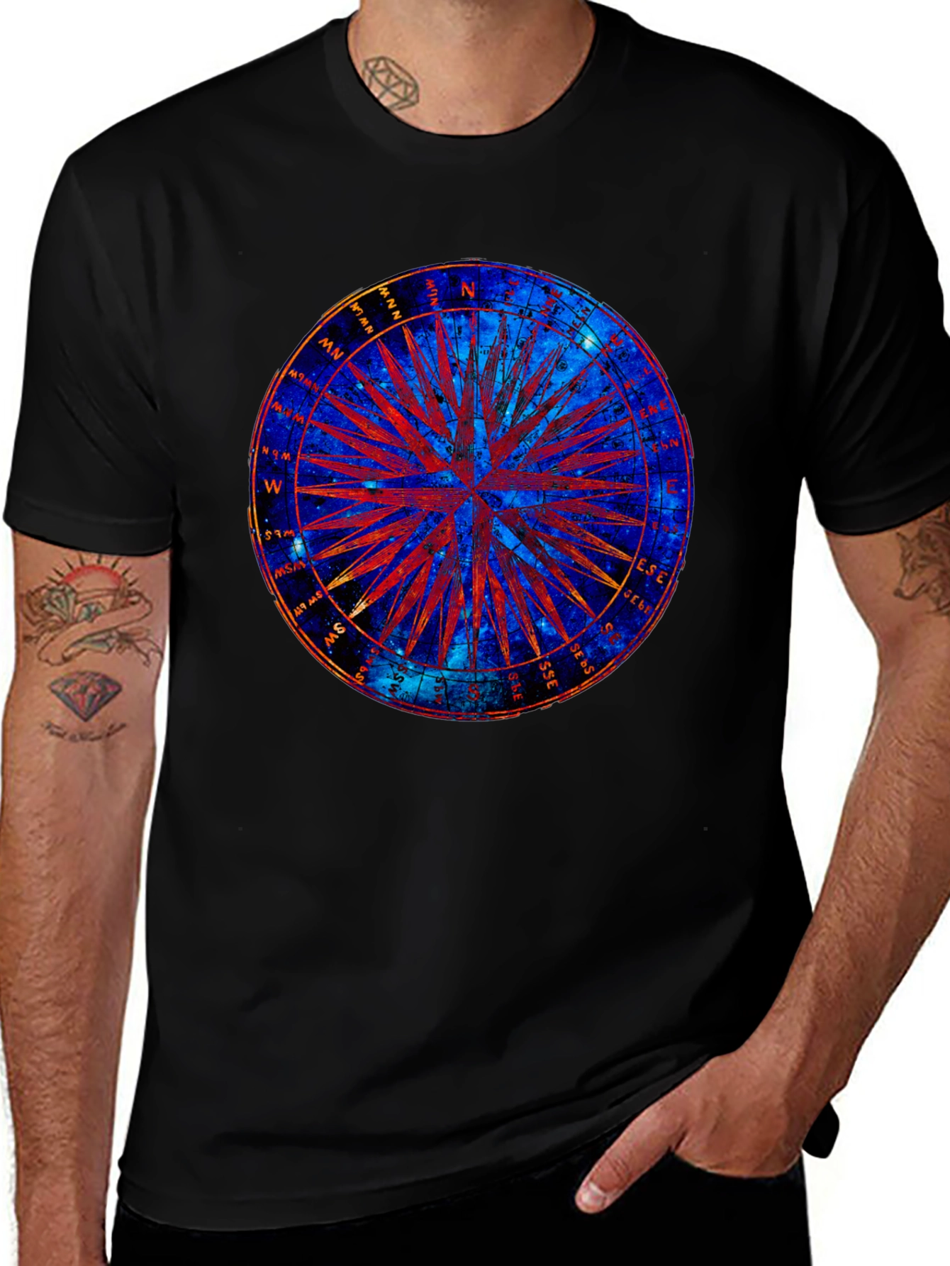 Cosmic Compass Graphic T-Shirt