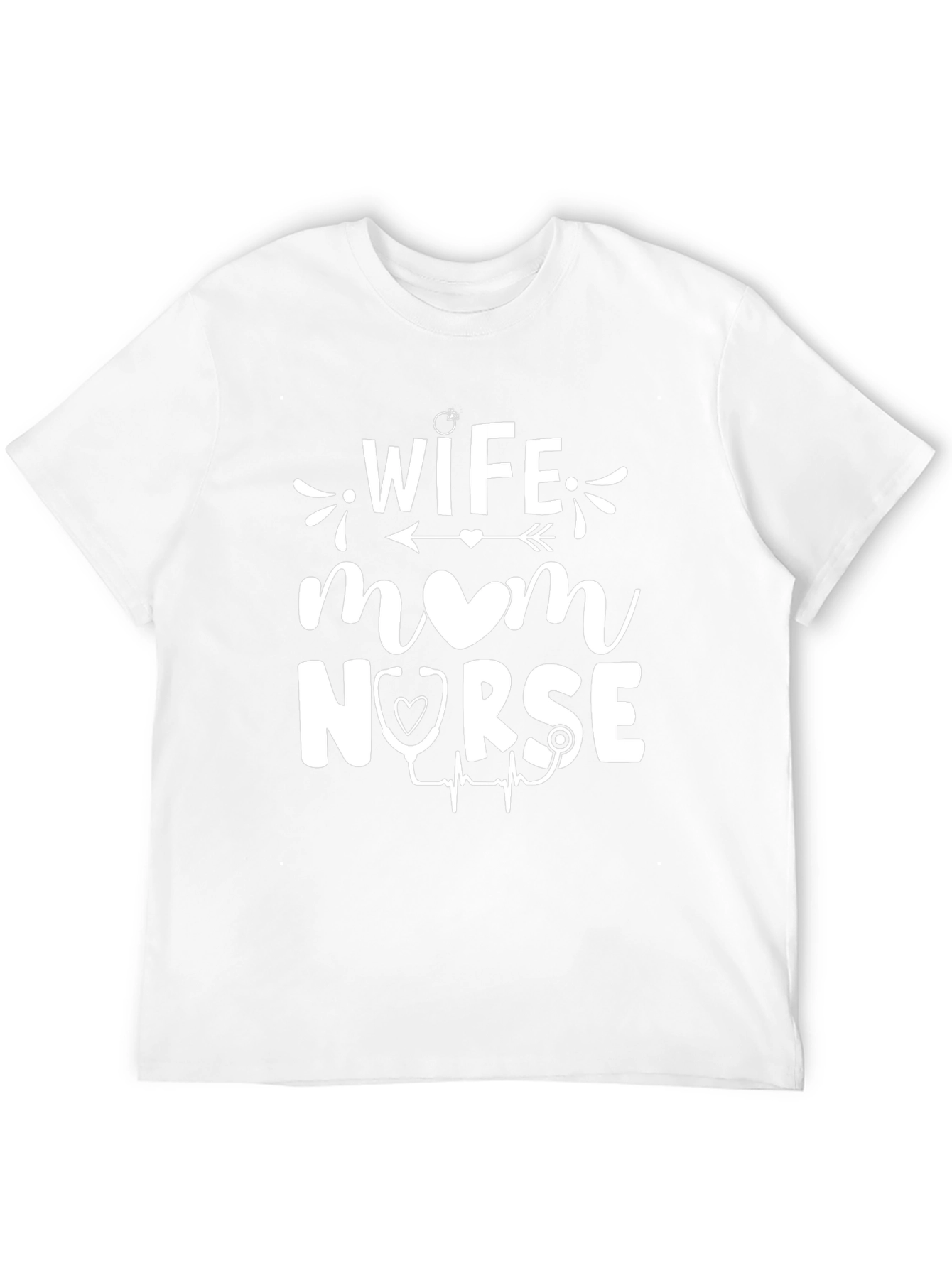 Wife Mom Nurse Graphic Tee - Black