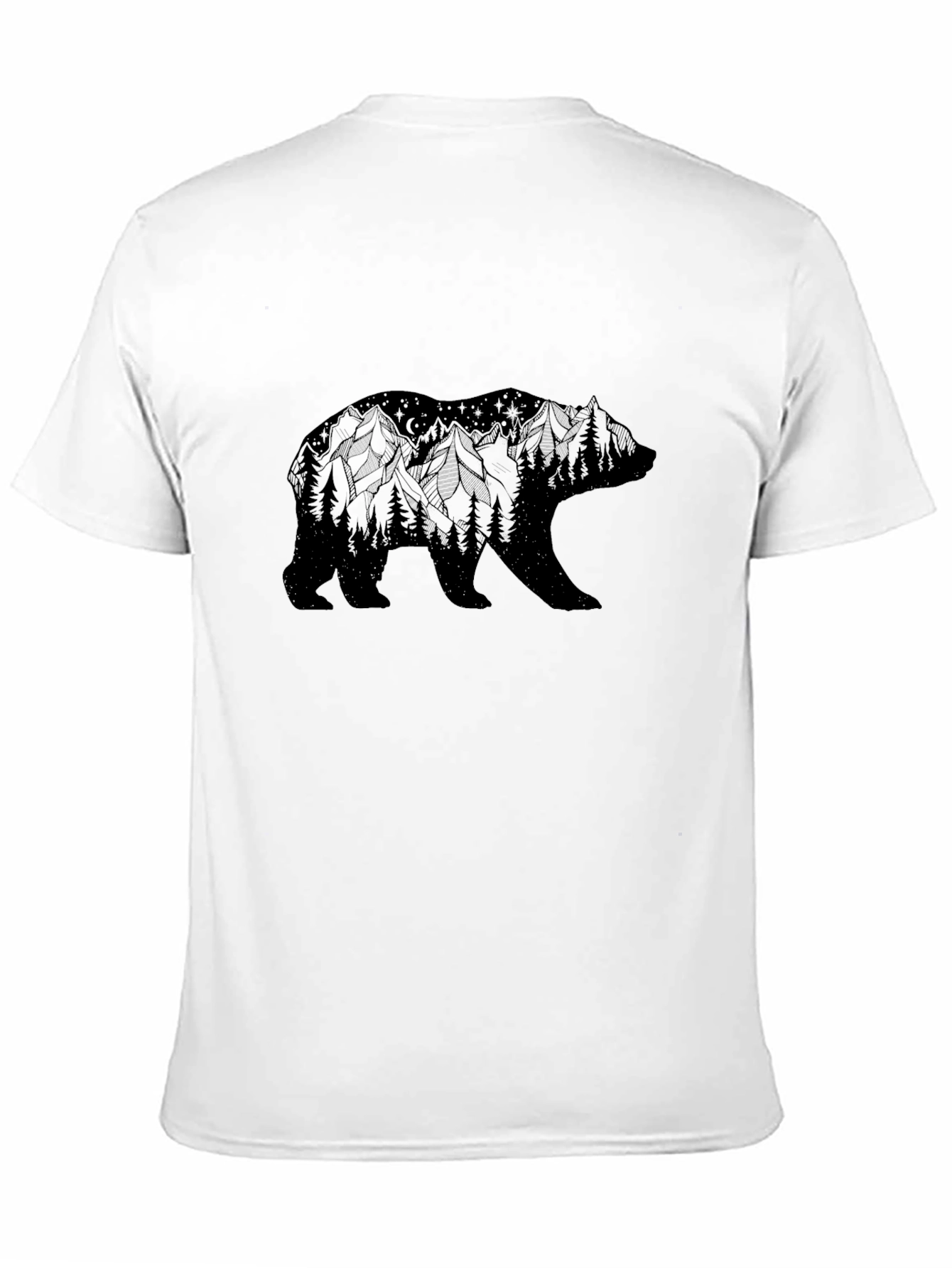 Mens Black Bear Mountain Graphic Tee