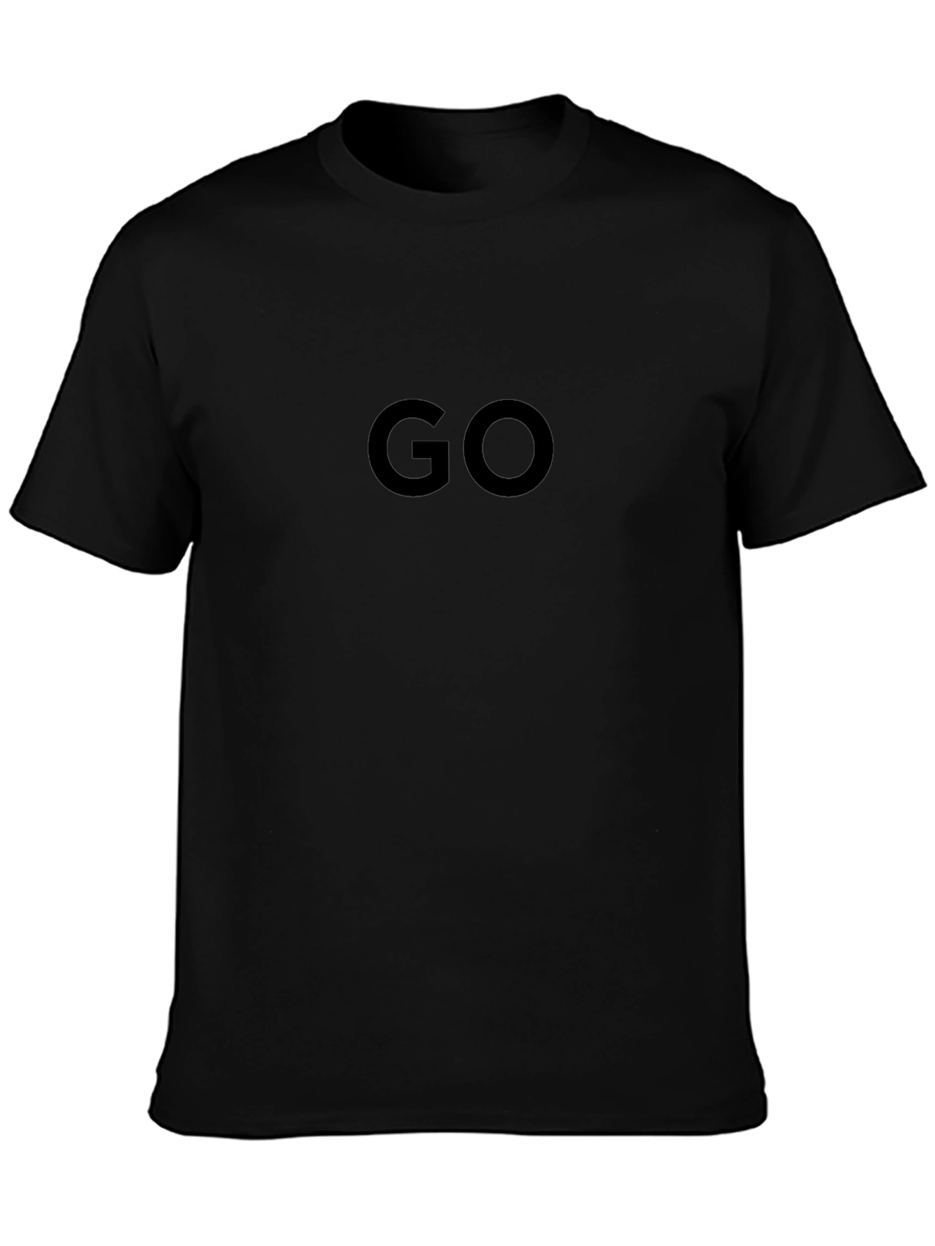 GO Black T-Shirt - Simple & Stylish