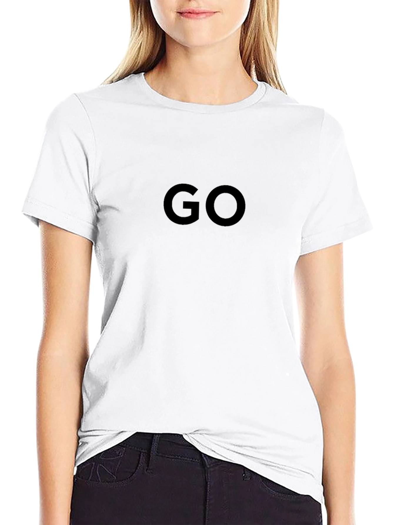 GO Black T-Shirt - Simple & Stylish