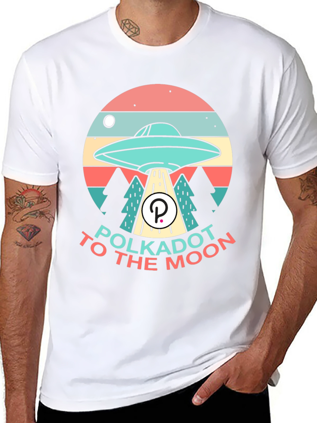 Polkadot to the Moon T-Shirt - Crypto UFO Tee