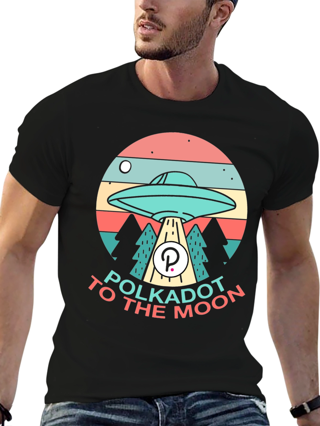 Polkadot to the Moon T-Shirt - Crypto UFO Tee
