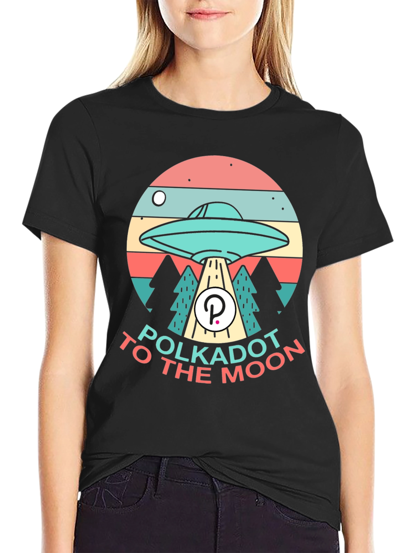 Polkadot to the Moon T-Shirt - Crypto UFO Tee