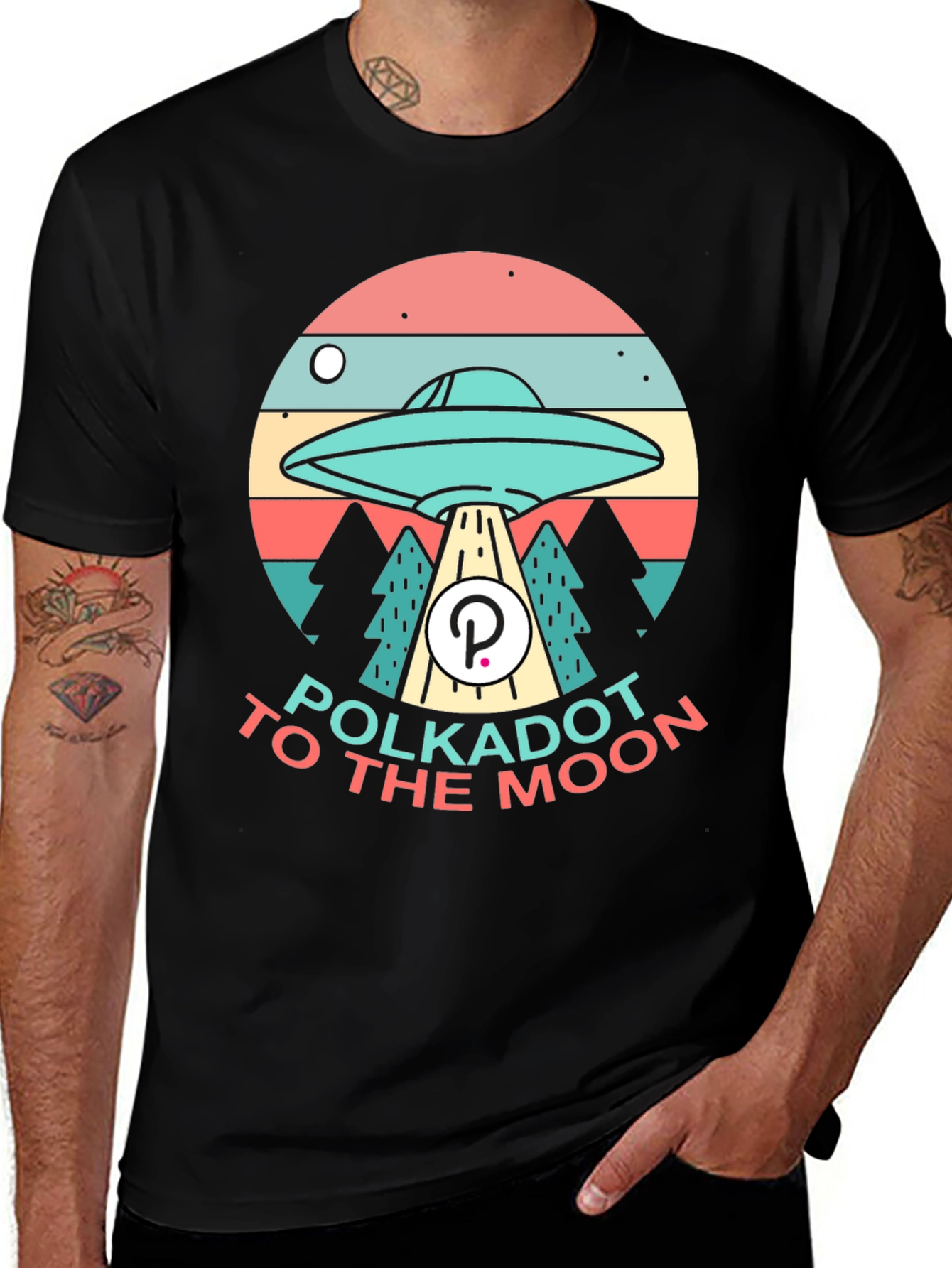Polkadot to the Moon T-Shirt - Crypto UFO Tee