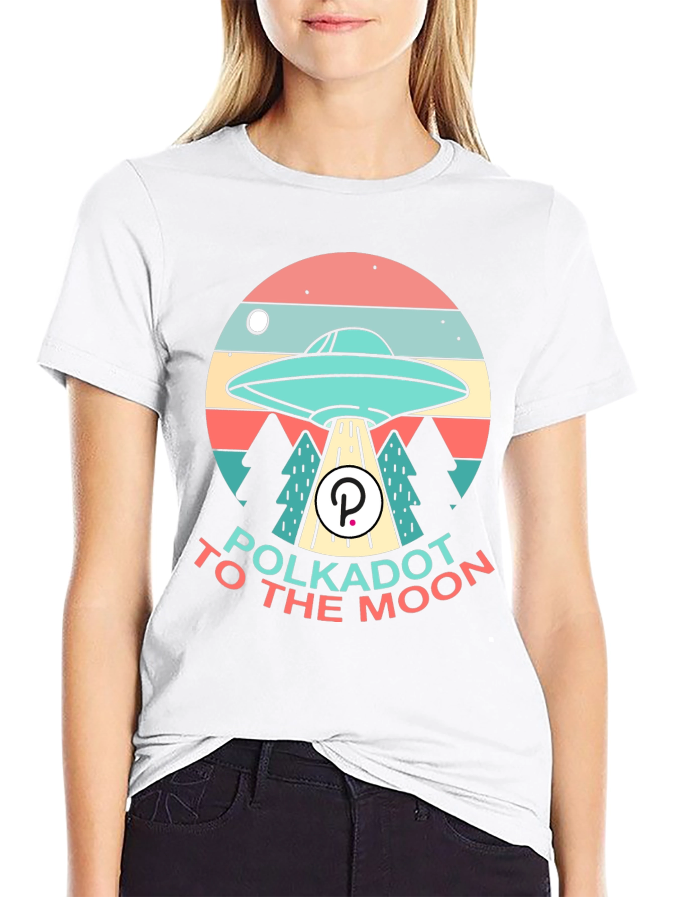 Polkadot to the Moon T-Shirt - Crypto UFO Tee